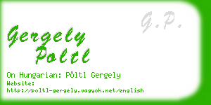 gergely poltl business card